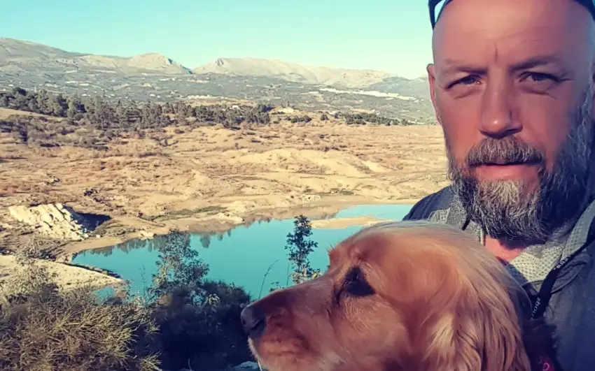 Mac with his dog, Kalee